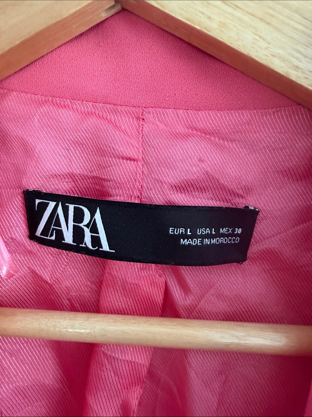 Zara Hot Pink Draped Open-Front Blazer - Picture 3 of 6